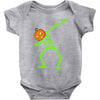 pumpkin skeleton dabbing Baby Bodysuit