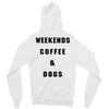 weekends coffee and dogs back Zipper Hoodie