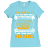 Sit In Church And Think About Fishing Ladies Fitted T-Shirt