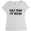 kale yeah i'm vegan Women's Triblend Scoop T-shirt