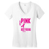 I Wear Grey For My Best Friend (Brain Cancer Awareness) Women's V-Neck T-Shirt