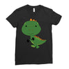 Cute Dinosaur Ladies Fitted T-Shirt