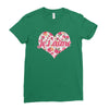 Jet'aime Flower Heart Ladies Fitted T-Shirt