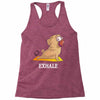 yoga pug exhale Racerback Tank