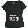 This Baby is Almost Out Women's Triblend Scoop T-shirt
