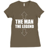 the man the legend funny Ladies Fitted T-Shirt