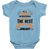 All Women Created Equal But The Best Born In January Baby Onesie