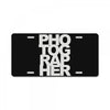 photographer License Plate