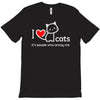i love cats it's people who annoy me T-Shirt