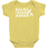real men change diapers Baby Onesie