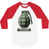 hand grenade military army 3/4 Sleeve Shirt