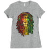 rasta lion Ladies Fitted T-Shirt