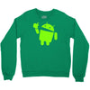 android eats apple Crewneck Sweatshirt