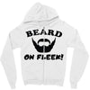 mens beard Zipper Hoodie