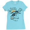 wake up and drink a coffee Ladies Fitted T-Shirt