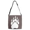 large bear paw print crew neck long sleeve Adjustable Strap Totes