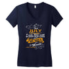I'm a july woman I was born with my heart Women's V-Neck T-Shirt
