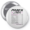 March Girl Facts Aries Pin-back button