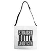 straight outta jersey city Adjustable Strap Totes