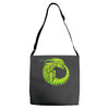 alien ouroboros Adjustable Strap Totes
