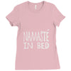 namaste in bed off shoulder Ladies Fitted T-Shirt