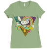 candy skull Ladies Fitted T-Shirt