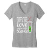 Made With Lots Of Love And a Little Science Women's V-Neck T-Shirt