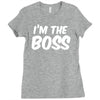 i'm the boss funny nerd Ladies Fitted T-Shirt