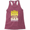 proud son dad Racerback Tank