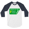 gps logo free exit 63 beach haven 3/4 Sleeve Shirt