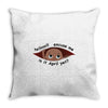 April Peeking Out Baby Boy Throw Pillow