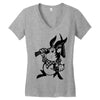 black rabbit Women's V-Neck T-Shirt