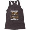 february  girl is a perfect combination of princess and warrior Racerback Tank
