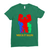 wreck it ralph silhouette Ladies Fitted T-Shirt