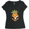 Tropical Pineapple Women's Triblend Scoop T-shirt