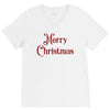 merry christmas red glitter V-Neck Tee