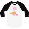 ice cream ghost 3/4 Sleeve Shirt