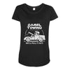 camel towing Maternity Scoop Neck T-shirt