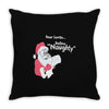 santa define naughty Throw Pillow