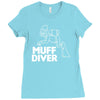 muff diver Ladies Fitted T-Shirt