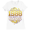 legends are born in 1988 hoodie 5 Ladies Fitted T-Shirt