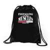 funny installing muscles, ideal gift, birthday present Drawstring Bags