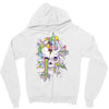 flying rainbow skull island Zipper Hoodie