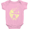 cat and bat halloween Baby Onesie