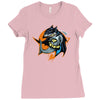 shark knight graphic Ladies Fitted T-Shirt