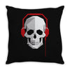 Sound Skull Throw Pillow