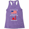 We Stand For The Flag We Kneel For The Fallen Racerback Tank