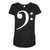 bass clef hat Maternity Scoop Neck T-shirt