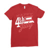 happy 4th of july Ladies Fitted T-Shirt