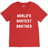 world's okayest brother V-Neck Tee